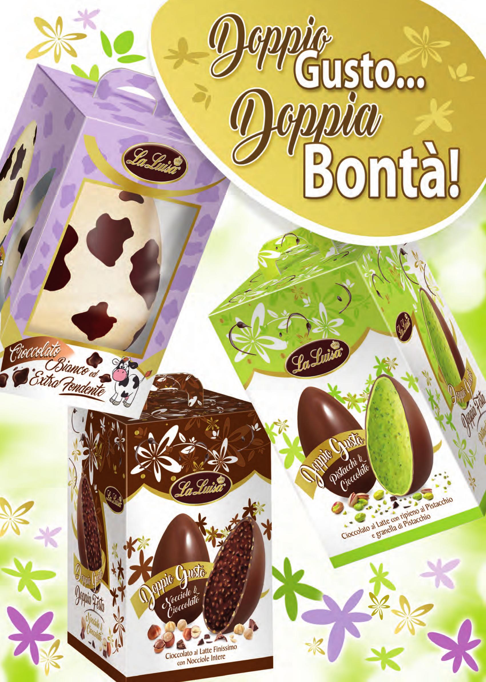 Uovo Doppio Gusto Nocciole Pistacchi e Muccato La Luisa