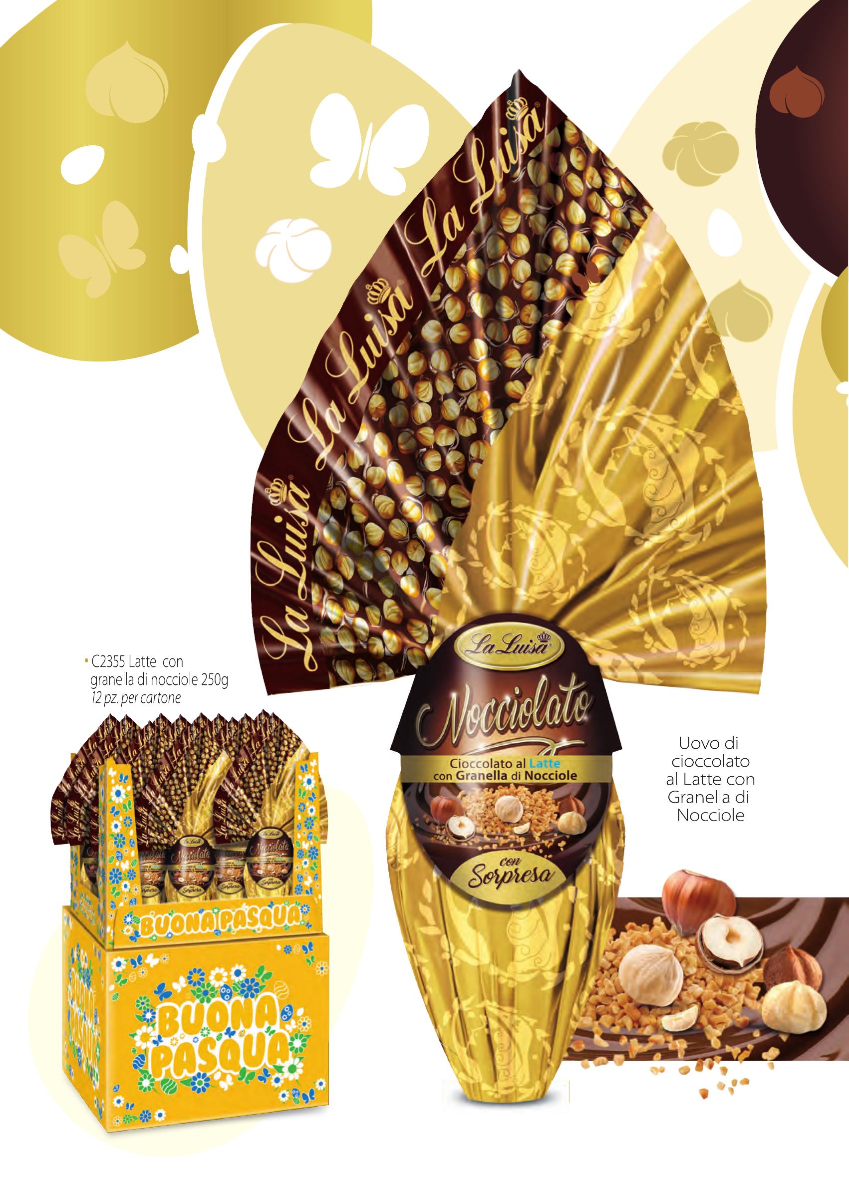 Uovo Nocciolato Cioccolato al Latte con Granella di Nocciole La Luisa