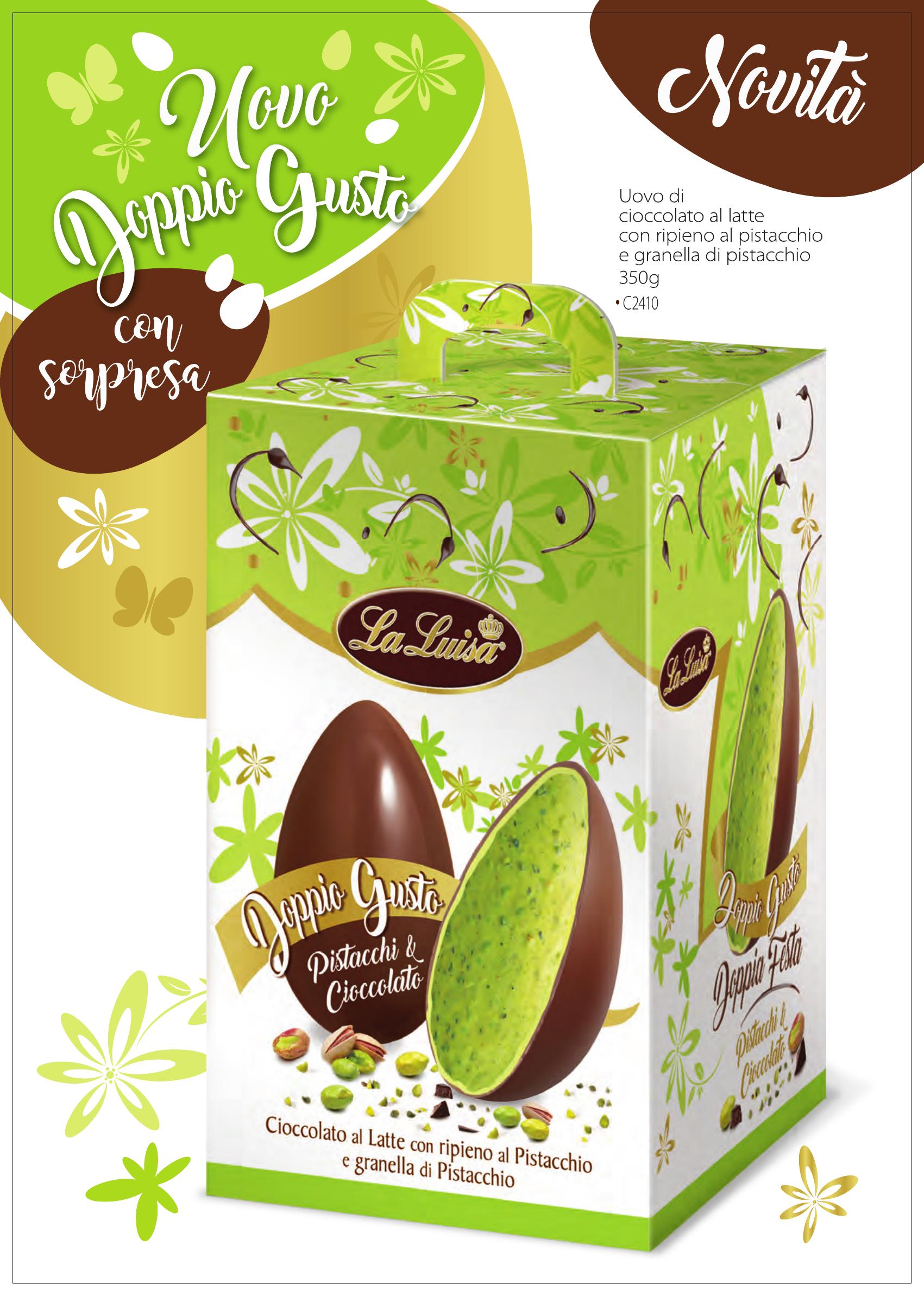 Uovo Doppio Gusto Pistacchi e Cioccolato La Luisa — Novità