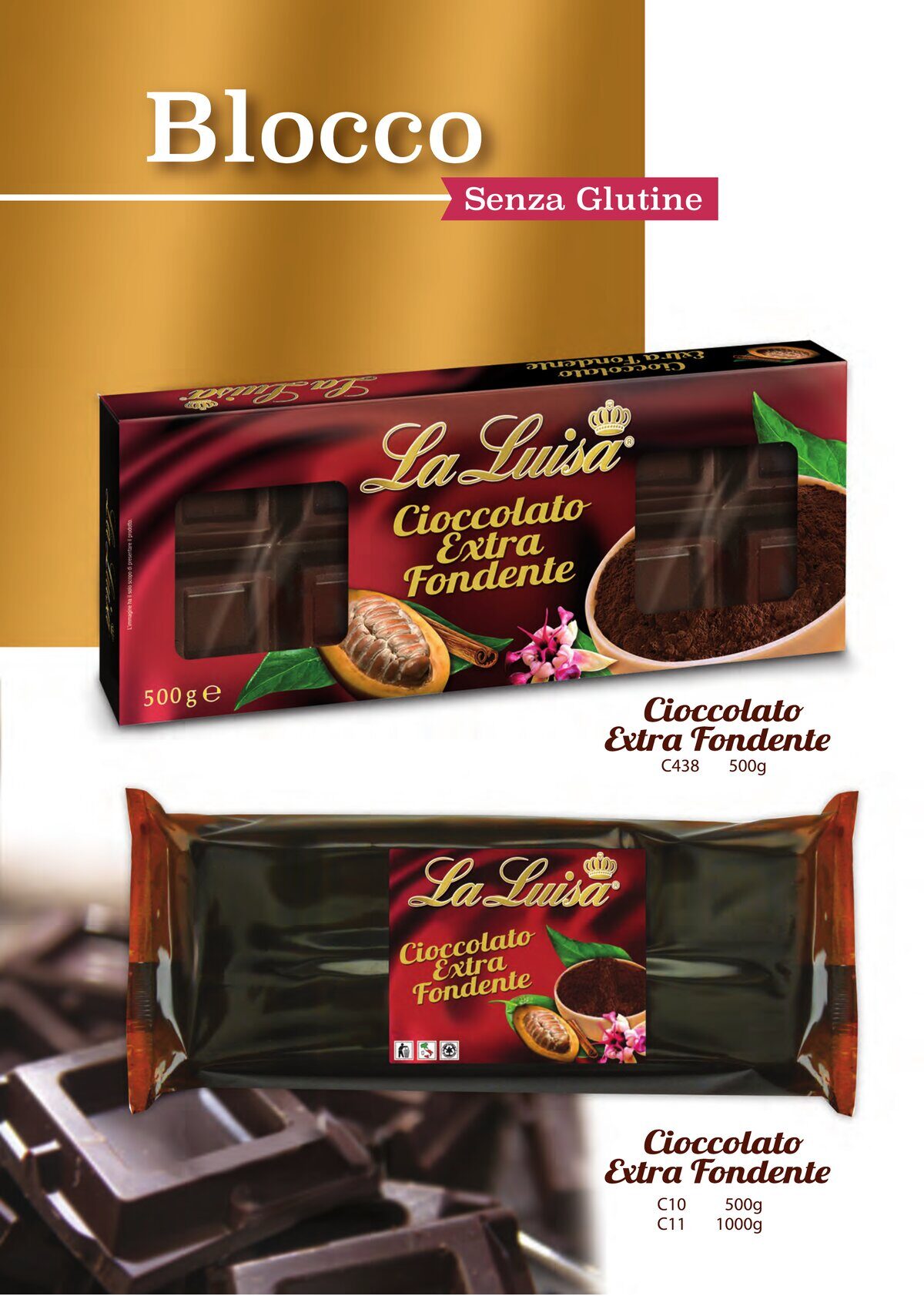 Blocco Cioccolato Extra Fondente La Luisa