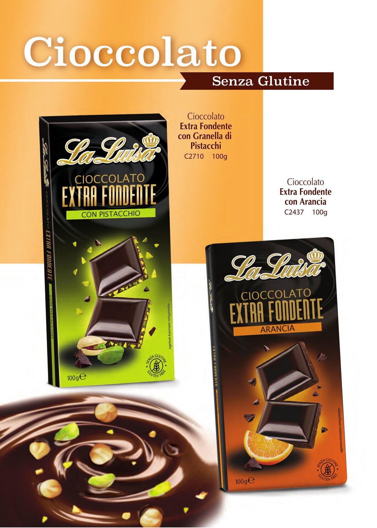 Cioccolato Pistacchio e Arancia 100g La Luisa
