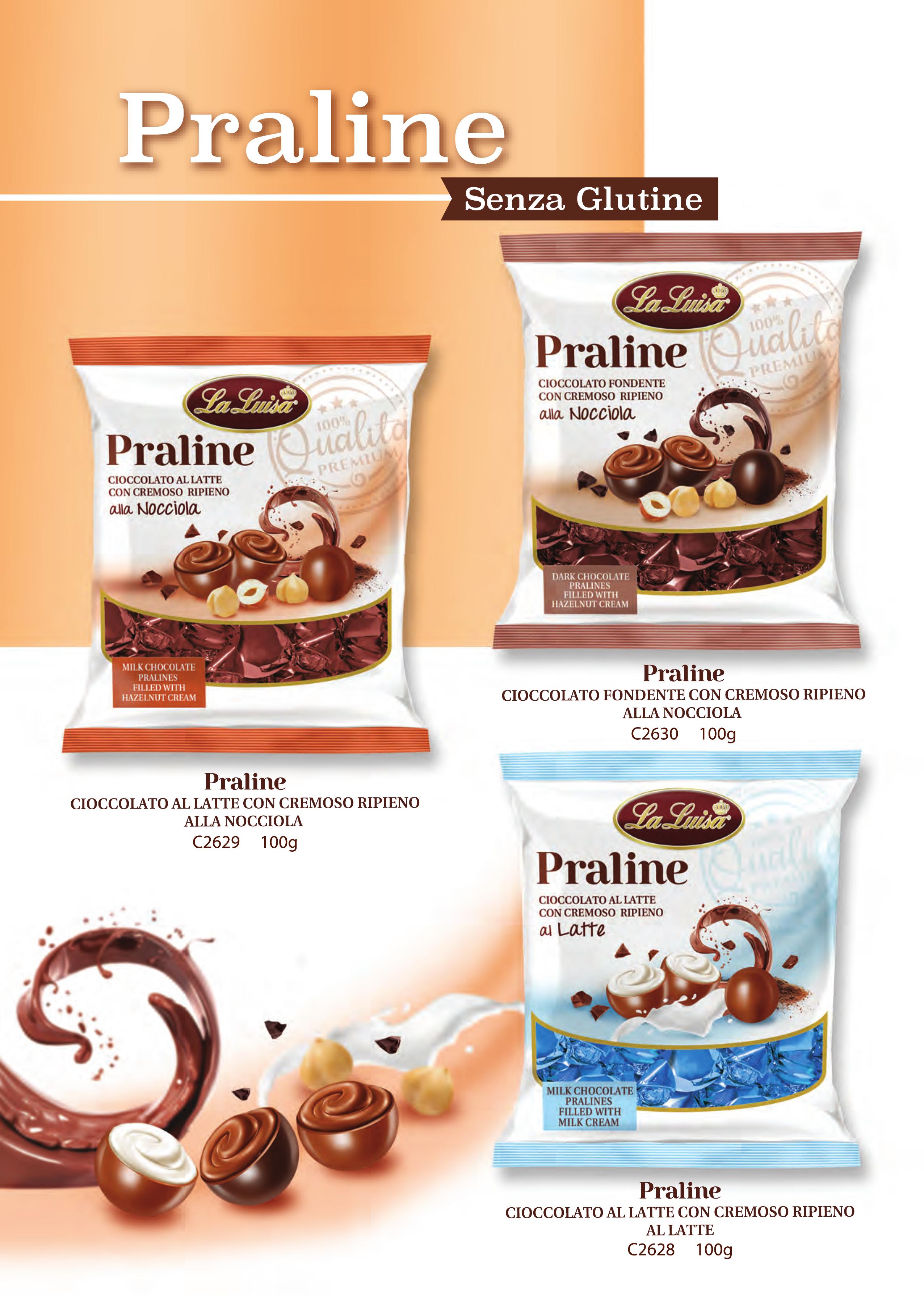 Praline Buste Nocciola Latte Cereali Croccanti La Luisa
